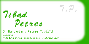 tibad petres business card